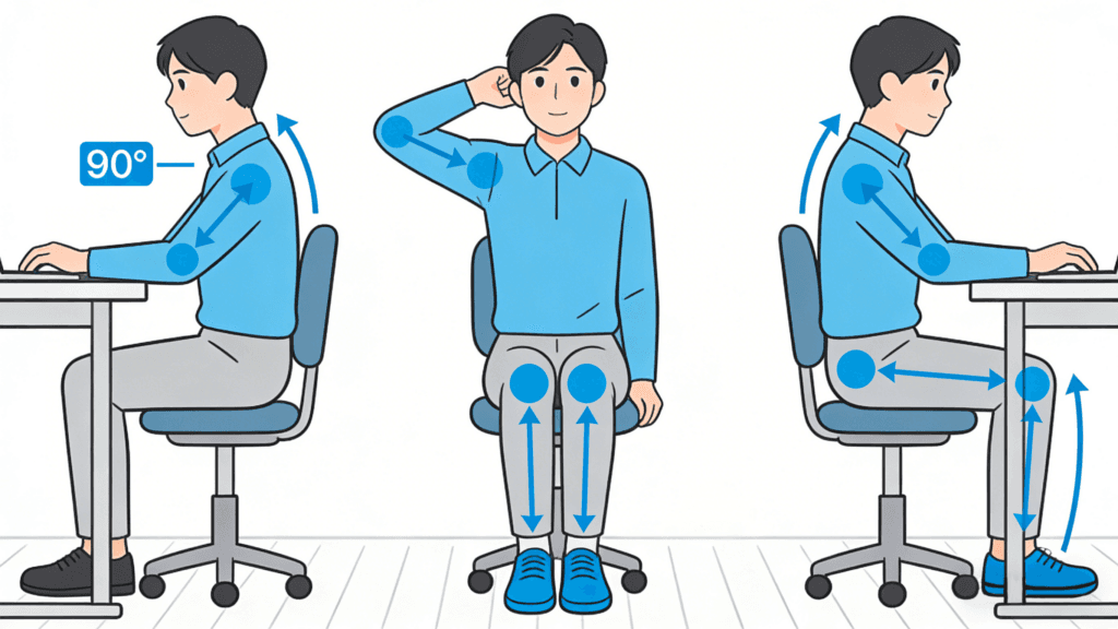 デスクワークによる慢性的な肩こり・腰痛:姿勢改善と自宅でできるストレッチ